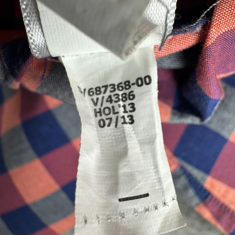 Banana Republic Slim Fit Bold Check Utility Shirt Long Sleeve Mens Medium M